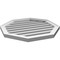 Ekena Millwork Octagonal Surface Mount PVC Gable Vent: Functional, w/ 2"W x 1-1/2"P Brickmould Frame, 26"W x 26"H GVPOC26X2602SF - alternate 3